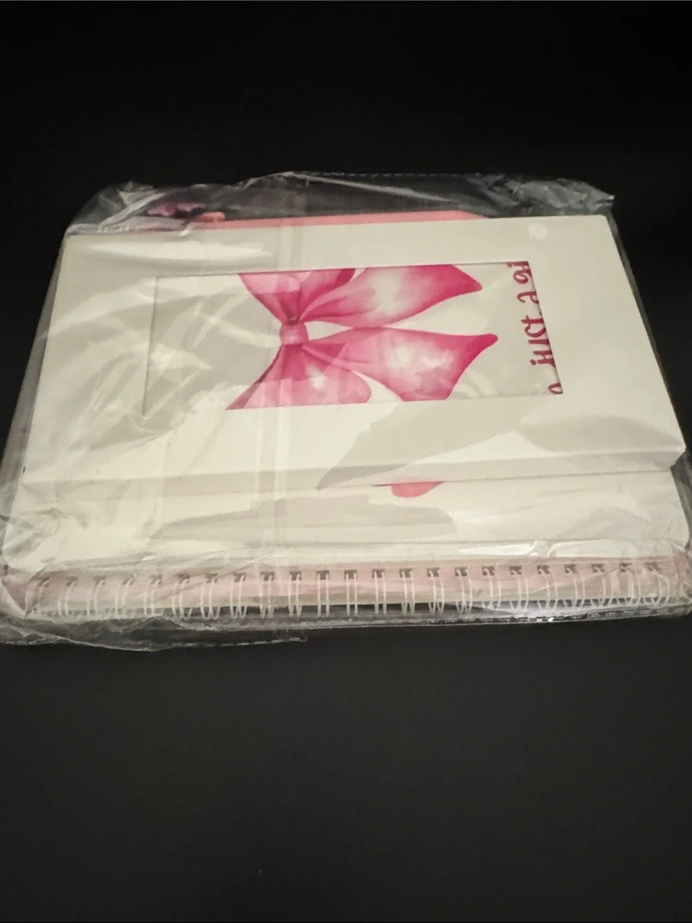 Pink Bow & Cherries Stationary Set